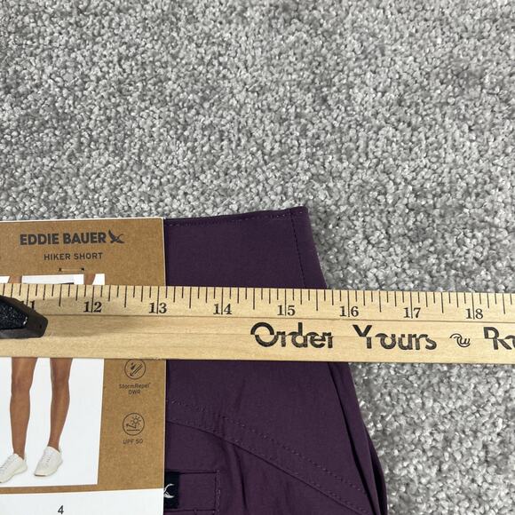 Eddie Bauer Shorts Womens 4 Hiker Nylon Spandex Performance Stretch Purple NWT - Picture 9 of 10